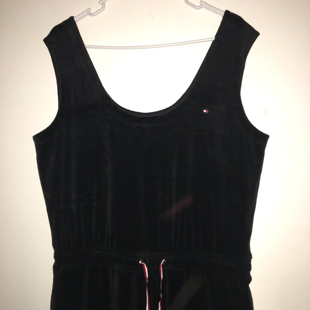 Tommy Hilfiger Velour Jumpsuit Dark Grey Size Large NWT